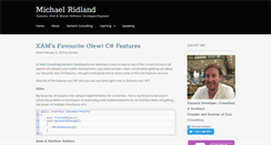 Desktop Screenshot of michaelridland.com